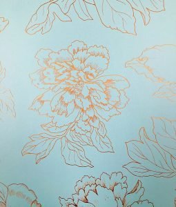 Conservative metallic floral pattern wallpaper
