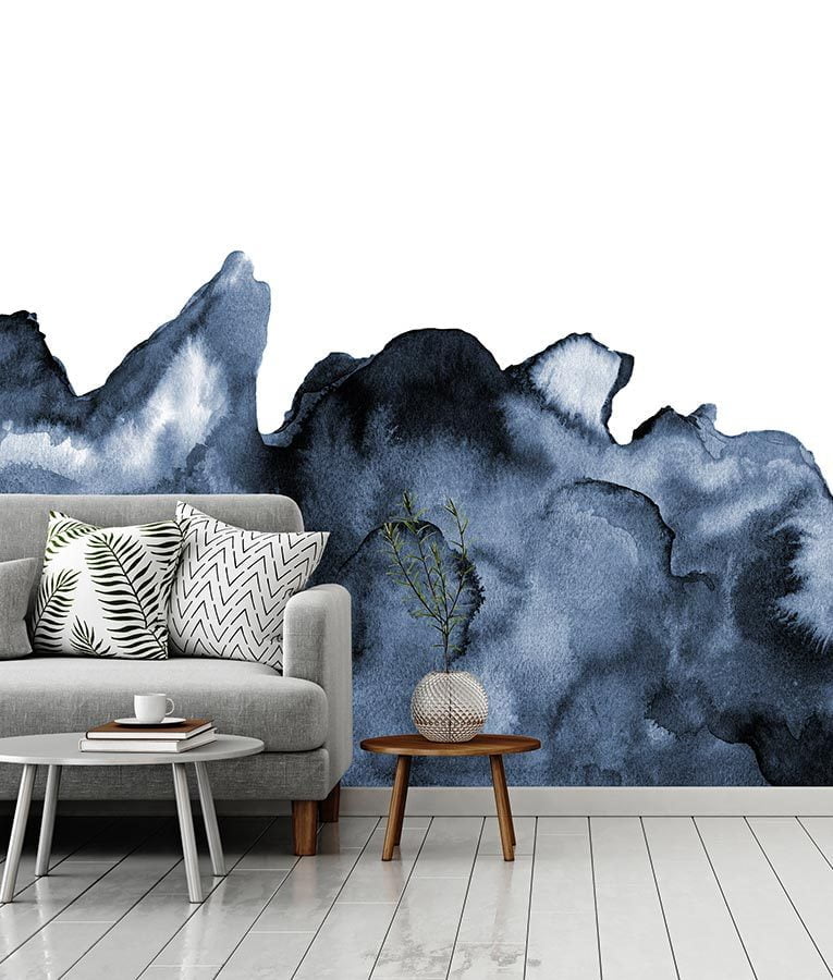 oversized watercolor mural