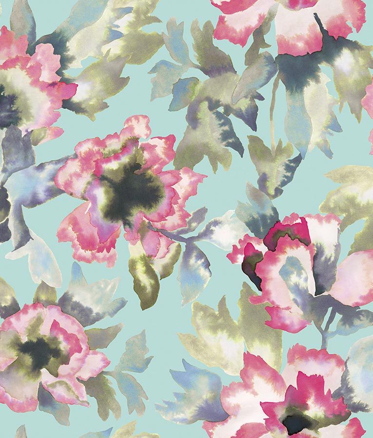 Designer floral wallpaper pattern