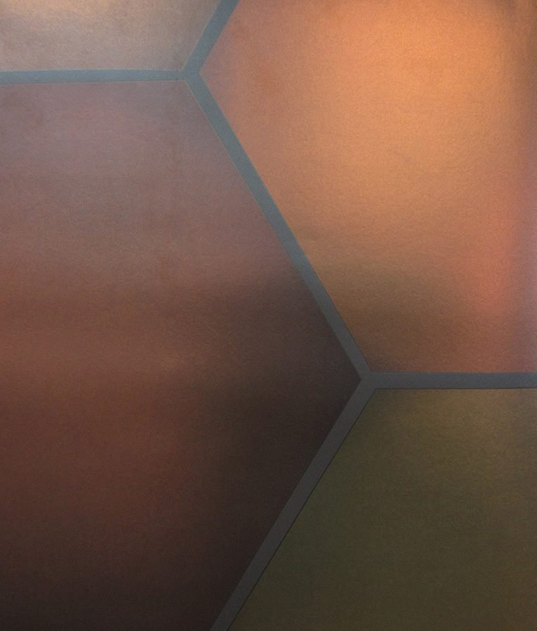 HD Walls - Geometric pattern: Mandrake with Brass colorway
