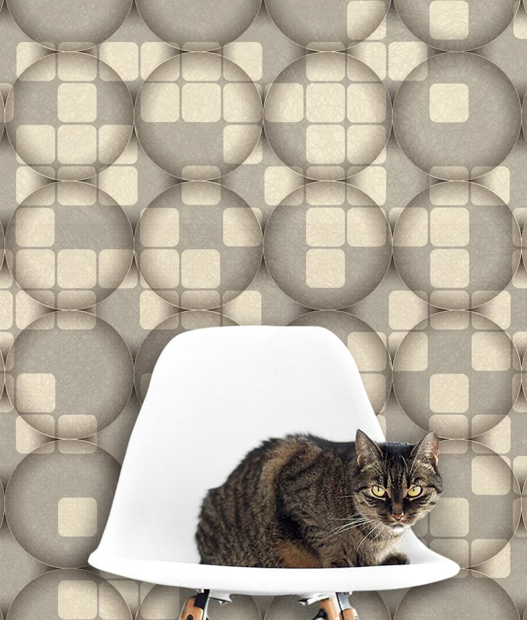 HD Walls - Geometric pattern: Paracosm with Cloud colorway - Roomset